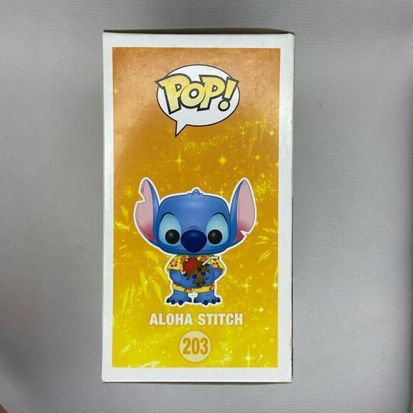NWB POP! Funko Disney Lilo & Stitch: Aloha Stitch Exclusive #203 - Picture 9 of 10